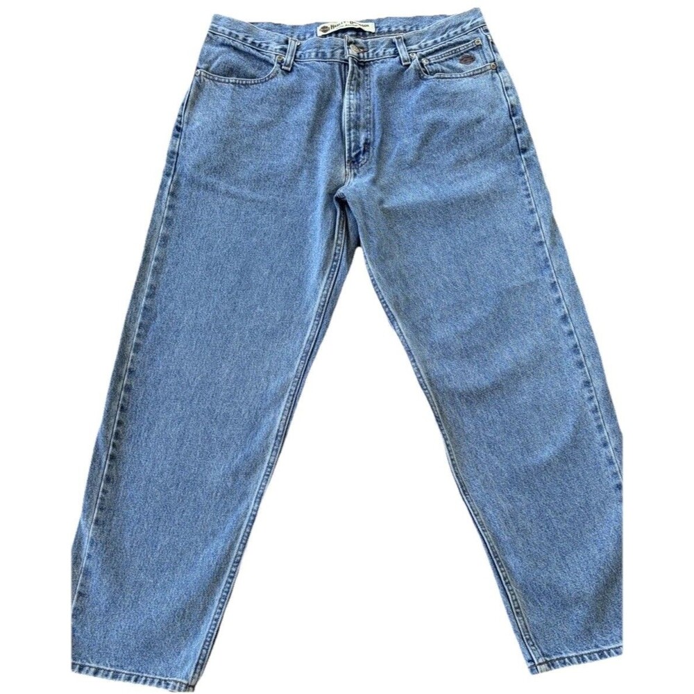 Vintage Genuine Harley Davidson Jeans Mens 36x30 Blue Denim Biker Motorcycles